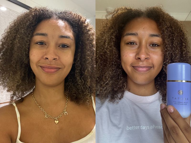 Tatcha Dewy Milk Moisturiser: Before and After